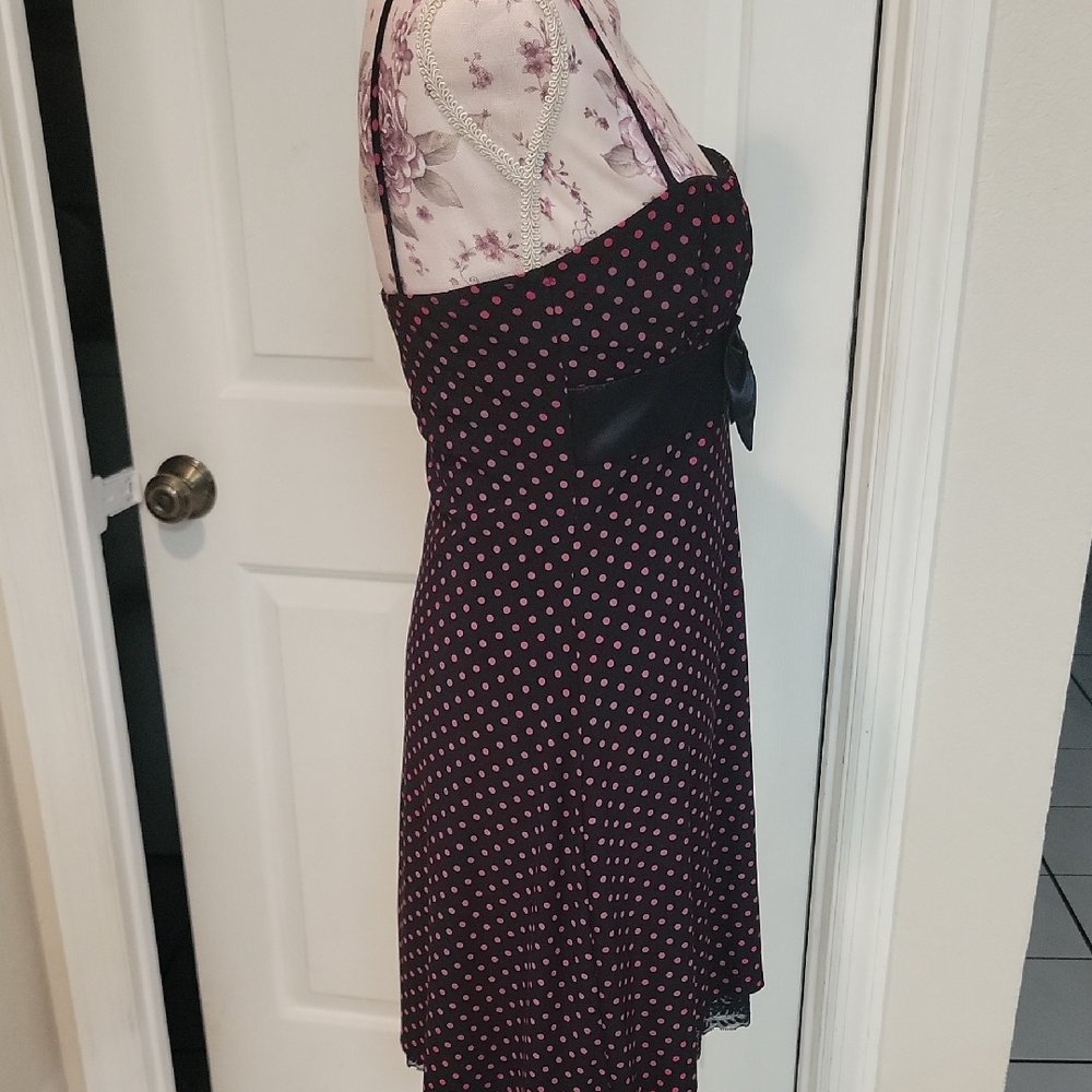 Rampage Black Mini Sundress Spaghetti Strap Sweetheart - Picture 5 of 11